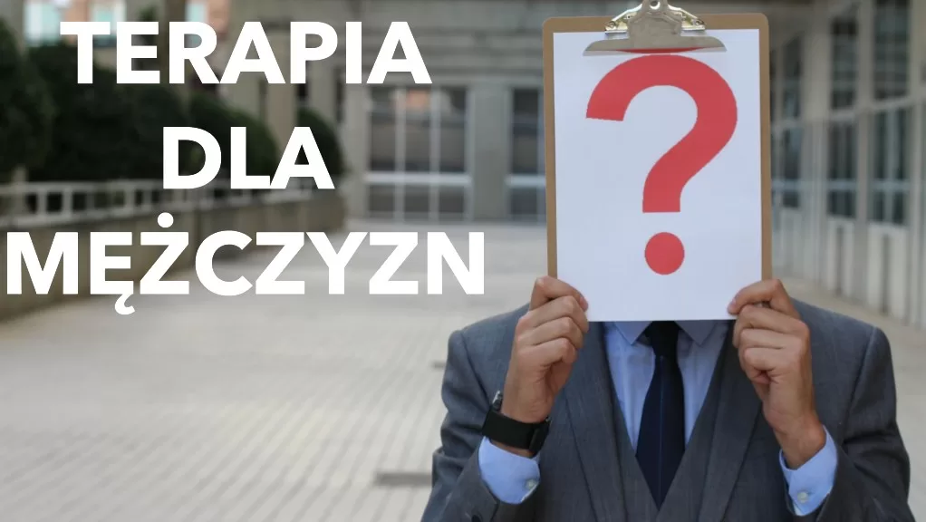 Napis "Terapia dla mężczyzn" 